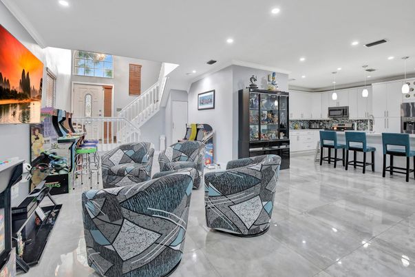 Interior, Kitchen, Living room, Pendant Lights, Recessed Lighting