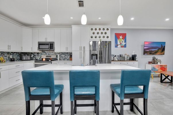 Interior, Kitchen, Pendant Lights, Recessed Lighting, Stainless Steel Appliances