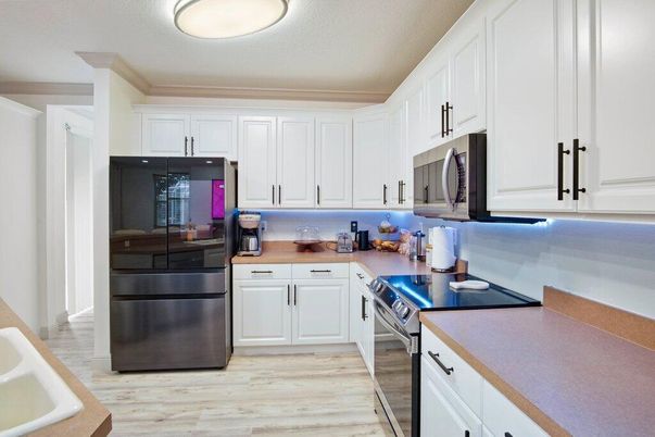 Interior, Kitchen, Wood Texture Flooring