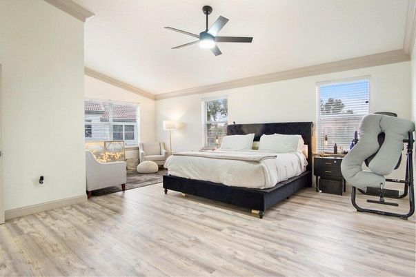 Bedroom, Interior, Wood Texture Flooring
