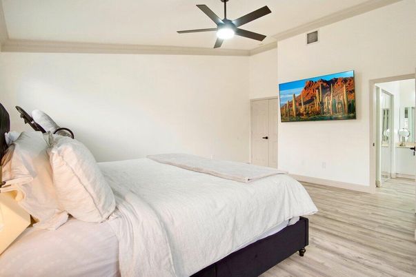 Bedroom, Interior, Wood Texture Flooring