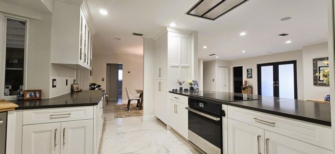 Interior, Kitchen, Marble, Recessed Lighting