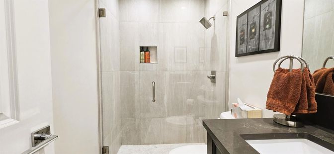 Bathroom, Glass Shower, Interior