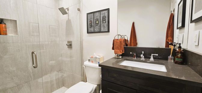 Bathroom, Glass Shower, Interior