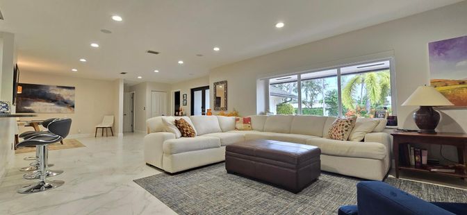 Interior, Living room, Marble, Recessed Lighting