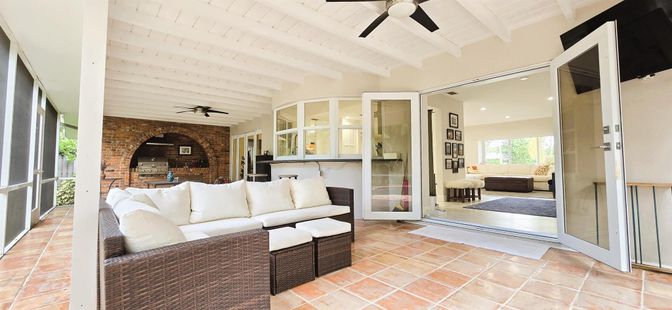 Fireplace, Interior, Living room, Recessed Lighting, Stone Walls