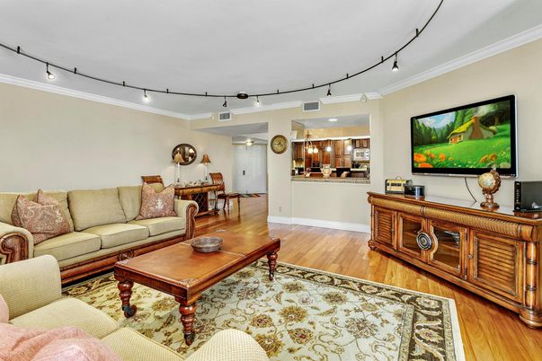 Interior, Kitchen, Living room, Stainless Steel Appliances, Wood Texture Flooring