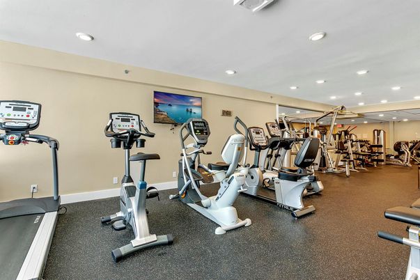 Fitness Equipment, Gym, Interior, Recessed Lighting