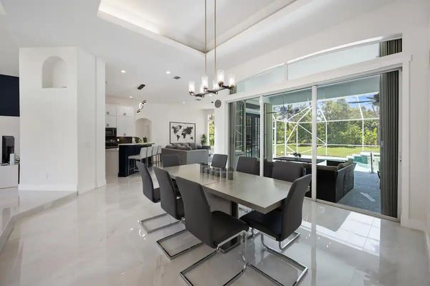 Dining room, Interior, Kitchen, Pendant Lights, Recessed Lighting