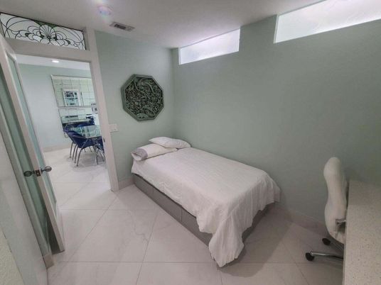 Bedroom, Interior, Marble, Recessed Lighting