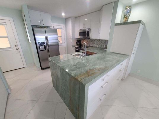 Interior, Kitchen, Marble, Recessed Lighting