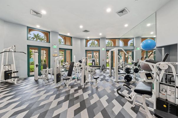 Fitness Equipment, Gym, Interior, Recessed Lighting