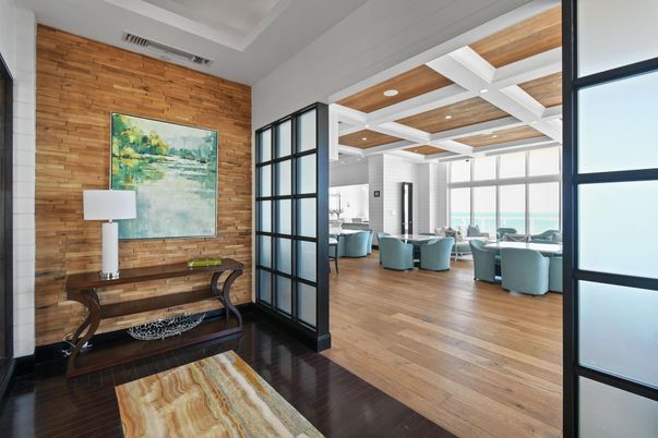 Interior, Recessed Lighting, Wood Texture Flooring, Wooden Walls
