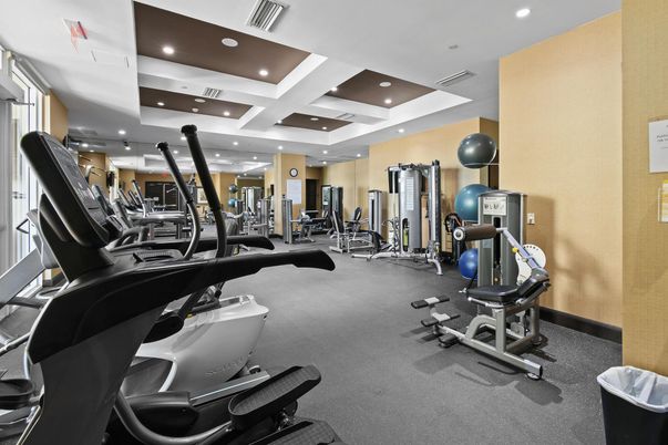 Fitness Equipment, Gym, Interior, Recessed Lighting