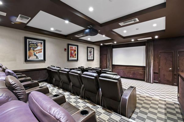 Home Theatre Room, Interior, Projection Screen, Recessed Lighting, Theatre Room