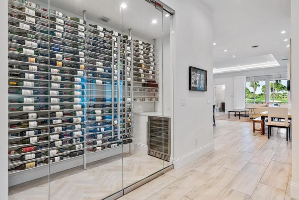 Interior, Recessed Lighting, Wine Storage, Wood Texture Flooring