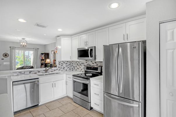 Interior, Kitchen, Recessed Lighting, Stainless Steel Appliances