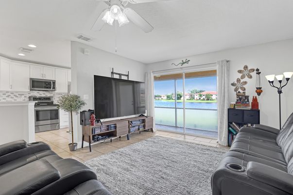 Home Theatre Room, Interior, Kitchen, Living room, Recessed Lighting, Stainless Steel Appliances, Water