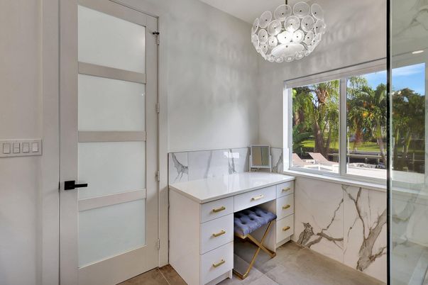 Interior, Marble Walls, Pendant Lights