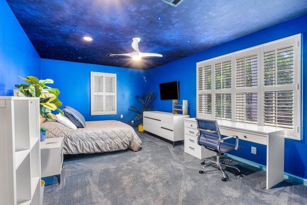 Bedroom, Home Office, Interior, Recessed Lighting