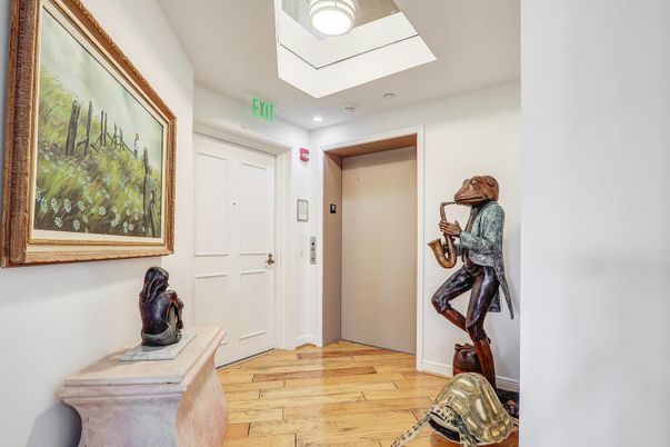 Elevator, Interior, Recessed Lighting, Wood Texture Flooring