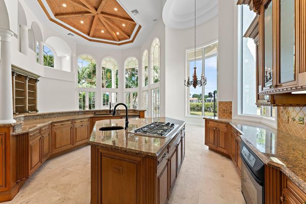 Interior, Kitchen, Pendant Lights, Recessed Lighting, Wooden Ceilings