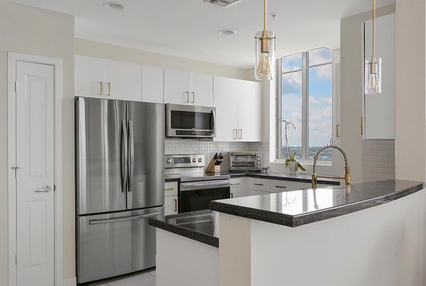 Interior, Kitchen, Pendant Lights, Recessed Lighting, Stainless Steel Appliances