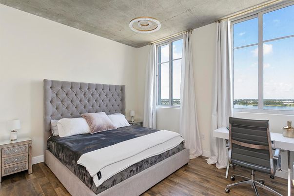 Bedroom, Interior, Water, Wood Texture Flooring