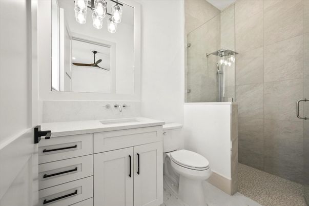 Bathroom, Glass Shower, Interior, Marble
