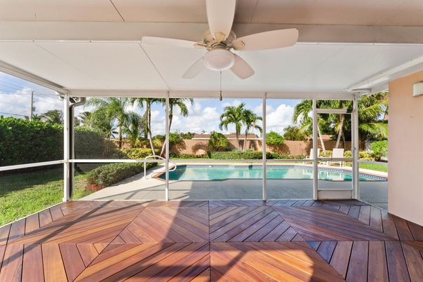 Interior, Pool, Sun Room, Wood Texture Flooring