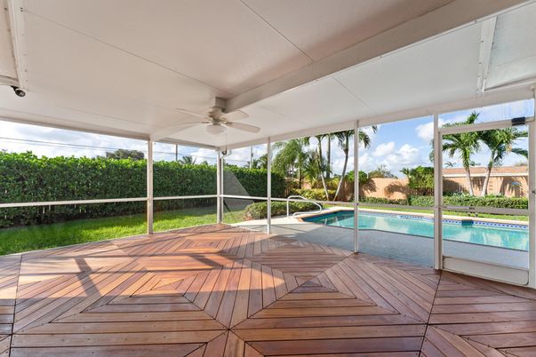 Interior, Pool, Sun Room, Wood Texture Flooring