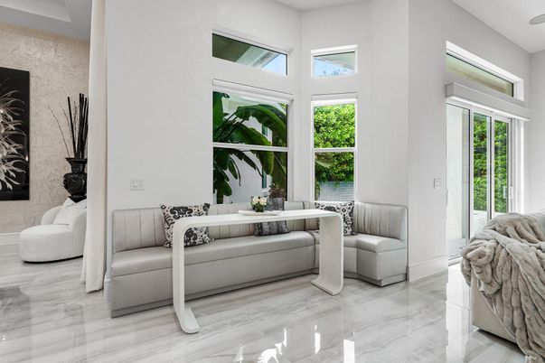 Dining room, Interior, Marble