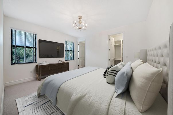 Bedroom, Chandelier, Interior