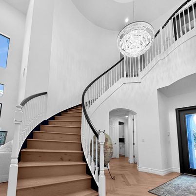 Chandelier, Interior, Recessed Lighting, Wood Texture Flooring