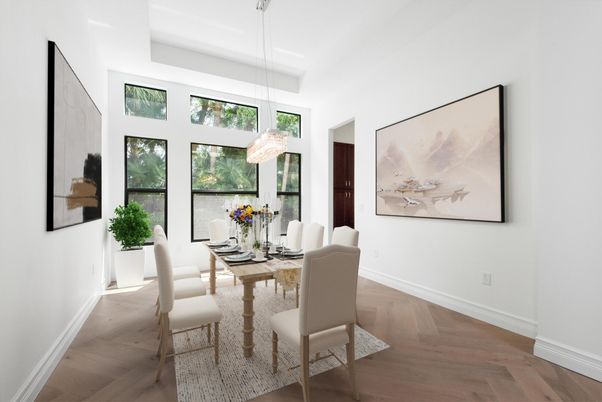 Chandelier, Dining room, Interior, Pendant Lights, Wood Texture Flooring