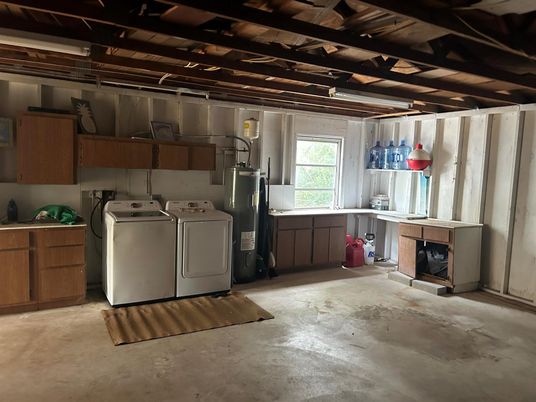 Fireplace, Interior, Washer, Wooden Beams