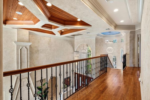 Fireplace, Interior, Pendant Lights, Recessed Lighting, Stone Walls, Wooden Beams, Wooden Ceilings, Wood Texture Flooring