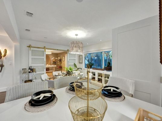 Chandelier, Dining room, Interior, Living room, Recessed Lighting, Wood Texture Flooring