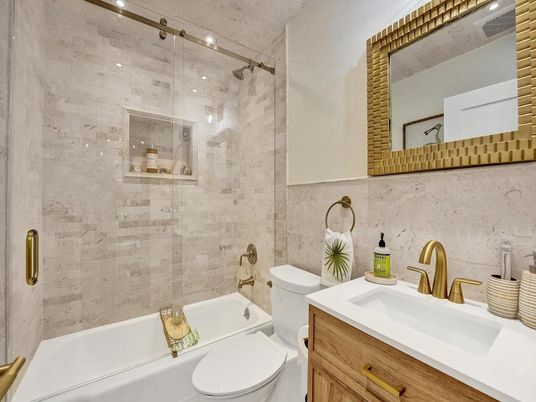 Bathroom, Dual Sink Vanities, Glass Shower, Interior