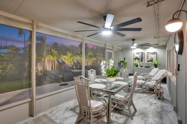 Dining room, Interior, Marble, Sun Room