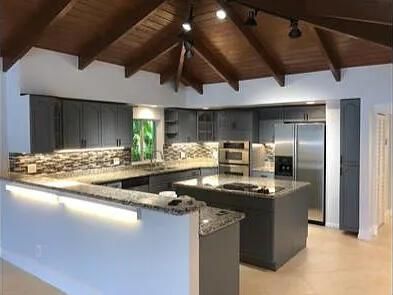Interior, Kitchen, Stainless Steel Appliances, Wooden Beams, Wooden Ceilings