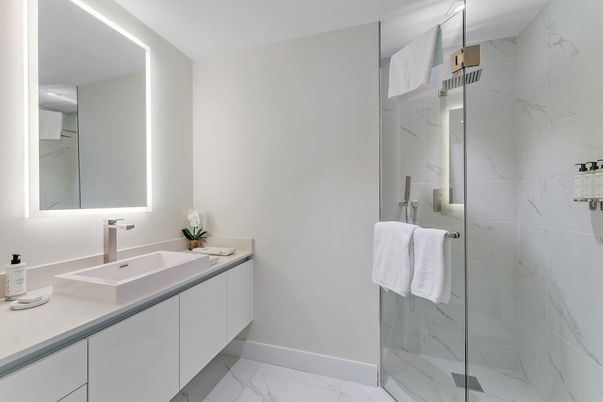 Bathroom, Glass Shower, Interior, Marble, Marble Walls