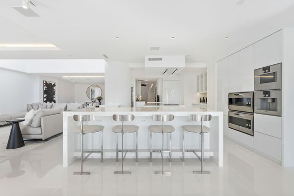 Interior, Kitchen, Living room, Recessed Lighting, Stainless Steel Appliances