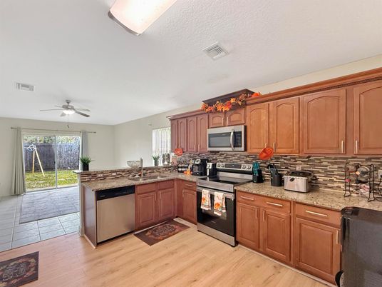 Interior, Kitchen, Wood Texture Flooring