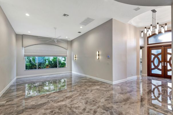 Empty room, Interior, Pendant Lights, Recessed Lighting