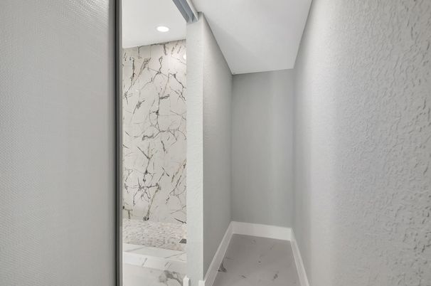 Bathroom, Interior, Marble, Recessed Lighting