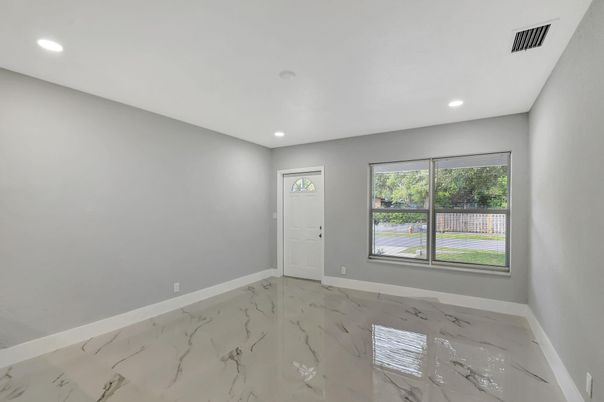 Empty room, Interior, Marble, Recessed Lighting