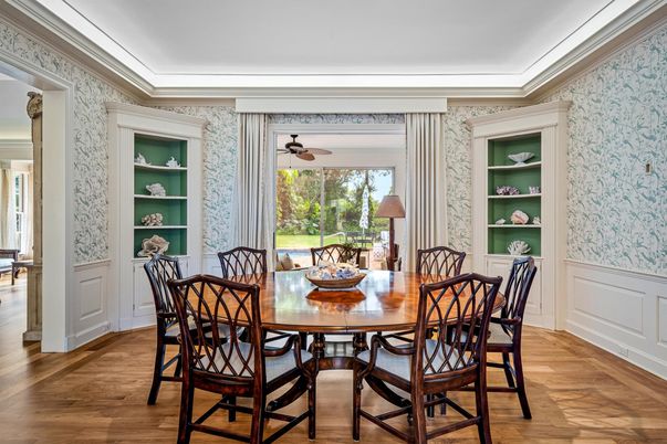Dining room, Interior, Wood Texture Flooring
