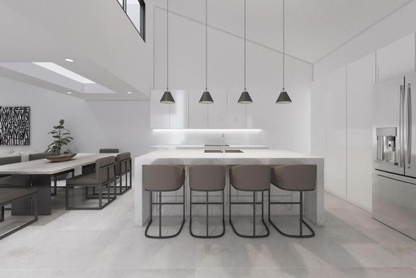Dining room, Interior, Kitchen, Pendant Lights, Recessed Lighting