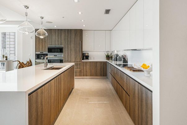 Interior, Kitchen, Pendant Lights, Recessed Lighting, Stainless Steel Appliances